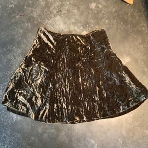 velvet mini skirt anthropologie moss green